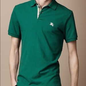 Burberry Brit Olive Green Cotton Polo L / XL